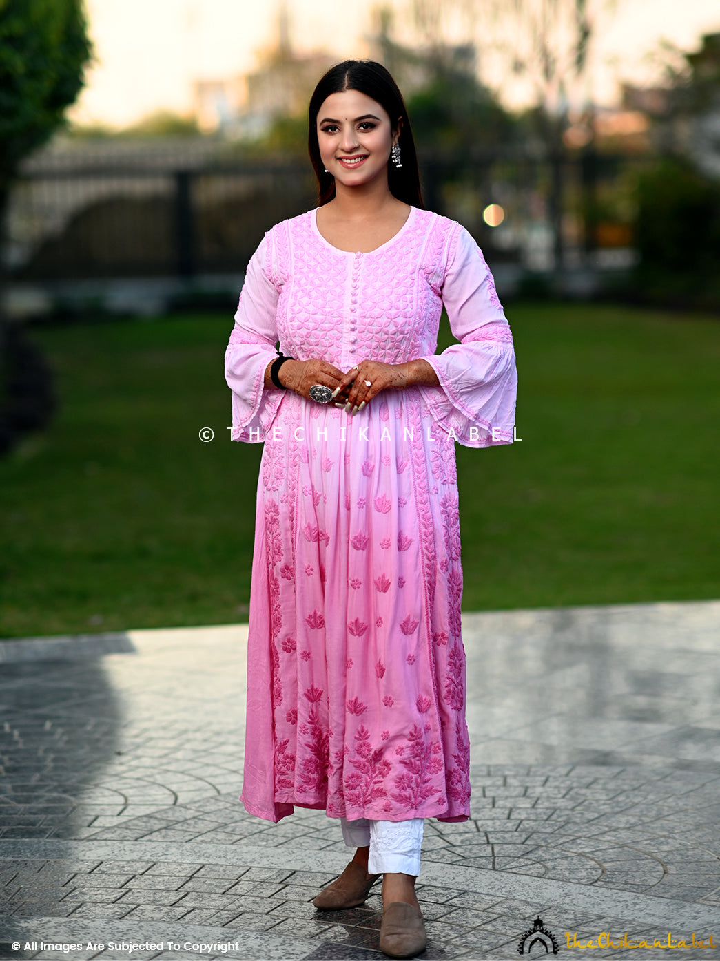 Buy Baby Pink Floral Print Shirt Kurti Online - Ritu Kumar International  Store View